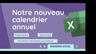 Nouveau CALENDRIER ANNUEL DYNAMIQUE 100 adaptable [upl. by Oiralednac]