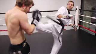 Muay Thai vs Taekwondo  Shane Fazen vs KwonKicker [upl. by Nerro742]