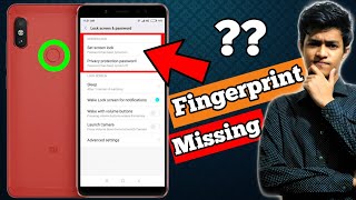 How to fix fingerprint option missing  Redmi fingerprint Option missing [upl. by Seadon]