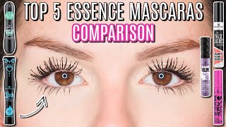 TOP 5 ESSENCE MASCARAS COMPARISON 2020  8hr Wear Test  BEST ESSENCE MASCARAS 2020 [upl. by Ingham]