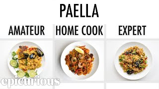 4 Levels of Paella Amateur to Food Scientist  Epicurious [upl. by Tiram]