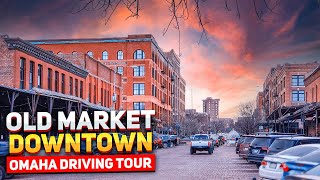 Driving Tour of Downtown Omaha  The Old Market [upl. by Aksel]