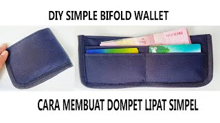 Cara membuat dompet lipat pria  DIY Mens bifold wallet  Simple Bifold Wallet [upl. by Curson561]