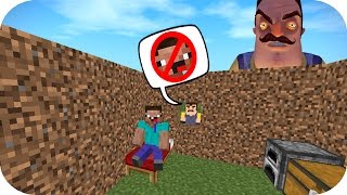 NOOB VS VECINO ASESINO CASA HELLO NEIGHBOR MINECRAFT TROLL  ROLEPLAY [upl. by Nagek526]