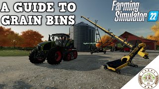 GUIDE TO GRAIN BINS AND AUGERS  Farming Simulator 22 [upl. by Odlavso107]