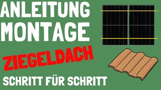 Balkonkraftwerk Montage auf Ziegeldach  Schritt für Schritt Anleitung  Kundenvideo [upl. by Ardnuhs]