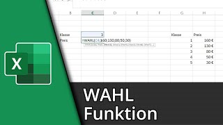 Excel Wahl Funktion  WAHL ✅ Tutorial [upl. by Yhtimit]