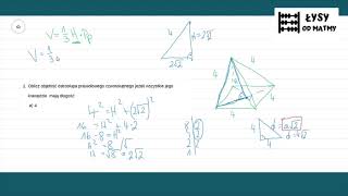 8 Klasa  ostrosłupy  objętość [upl. by Klos307]