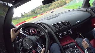 Spa Francorchamps Audi R8 V10 Plus Fast Lap [upl. by Hareema]