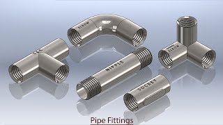 Pipe Fittings  SolidWorks Tutorial [upl. by Katleen462]