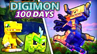 I Survived 100 Days in Minecraft Digimon [upl. by Theodoric]