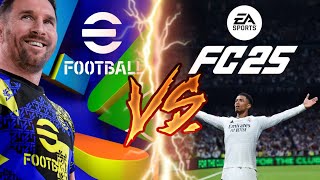 FC 25 VS Efootball 2025 ¿Cuál es MEJOR [upl. by Zilevi]