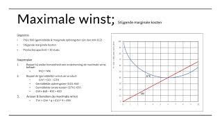 Maximale winst bij progressieve variabele kostenstijgende marginale kosten [upl. by Jephum]