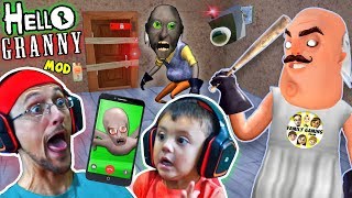 HELLO GRANNY a Hello Neighbor Grannys House Mod MiniGame Baybee Slendrina FaceTimes FGTEEV [upl. by Hanleigh505]