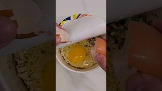 How to eat cup ramen with raw eggs koreanfood ramen [upl. by Arras370]