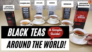 BLACK TEA TASTE TEST  A SIMPLE GUIDE  WORLDS BEST TEAS  Darjeeling Ceylon Assam Keemun Lapsang [upl. by Field]