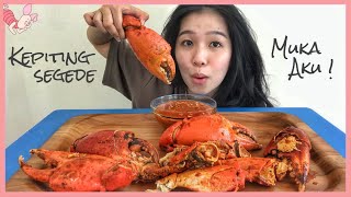 Mukbang Kepiting Raksasa Saus Padang  GIANT SPICY CHILI CRAB LEGS [upl. by Eiro]