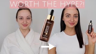 LOreal Paris Sublime Bronze SelfTanning Facial Drops Review  Demo [upl. by Ayikat339]