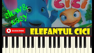 🎹 ELEFANTUL CICI tutorial pian  nivel începător [upl. by Scotty913]