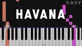 Havana  Camila Cabello ft Young Thug  EASY Piano Tutorial [upl. by Sirrep]