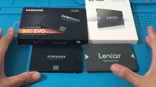 LEXAR NS100 256GB vs SAMSUNG 860 Evo 250GB Solid State Drive  Speed amp Benchmark Comparison [upl. by Enilrae]