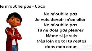 Ne moublie pas  Coco Lyrics [upl. by Fredella]