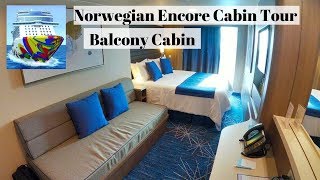 Balcony Cabin Tour on Norwegian Encore [upl. by Nilrak]