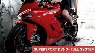 Ducati Supersport Full Akrapovic System being Dyno Tested and Installed [upl. by Alyahsal]