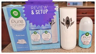 Air Wick Automatic Air Freshener Spray Kit Review amp How To Setup  Adjust Timer [upl. by Ile]