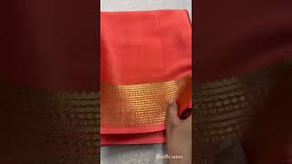 💖Pure Mysore silk sarees💖110gsm thickness Price 9800Silk mark certified💕 [upl. by Notsew]