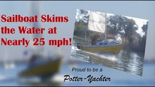 Sailboat Speeds Along At Nearly 25 mph [upl. by Rafaela731]