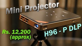 H96  P DLP Mini Projector review  runs Android 6 price approx Rs 12200 [upl. by Rives]