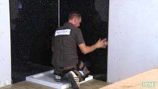 Shower wall panels  How to Install Aquabord TampG  by IPSL [upl. by Garrot]