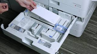 How to Print Envelopes on a Canon imageRUNNER Advance Series SumnerOne [upl. by Levitan]