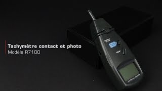 R7100 Tachymètre combiné contact et photo laser [upl. by Dnyletak720]