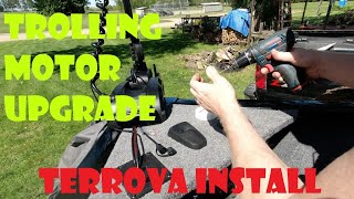 Minn Kota Trolling Motor Swap  Installing Terrova on Tracker [upl. by Lyrad]