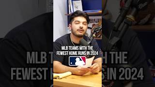 MLB teams with the fewest home runs in 2024 baseball homerun mlb [upl. by Akimyt67]