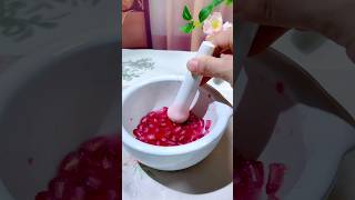 How to make natural lipstick from pomegranate  DIY fruits lipstick makeup lipstick shorts lips [upl. by Yasmeen]