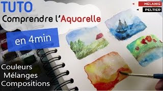 Tuto débutantCOMPRENDRE LAQUARELLE en 4 minutes [upl. by Ateerys]