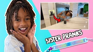 EPIC SISTER PRANKS Elli Plays Funny Pranks On Naiah [upl. by Hank]