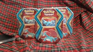 Pokémon TCG Dragon Salamence Tin Unboxing [upl. by Mellisa]