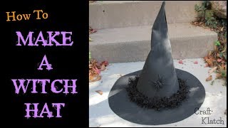 How To Make a Witch Hat Craft Tutorial [upl. by Nolham]