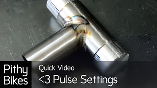 My favorite TIG Weld Pulse Settings for Thin Wall Chromoly Tubing [upl. by Lani]