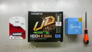 intel Pentium GOLD G7400 GIGABYTE H610M K DDR4 Kingston NV2 Easy 2024 Desktop PC Build [upl. by Arnst]