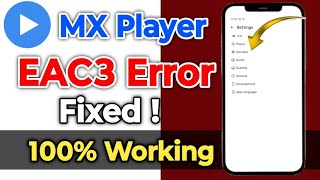 mx player eac3 not supported fix problem 🔥 [upl. by Bratton310]