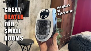 350W Wall Outlet Electric Small Space Heater  Review [upl. by Llewop]