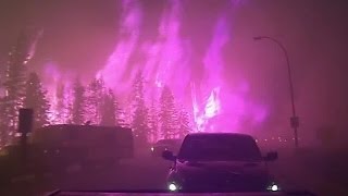 Alberta wildfires All of Fort McMurray evacuated [upl. by Adnat]