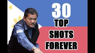 30 TOP SHOTS FOREVER With Magician Efren Bata Reyes [upl. by Aibos]