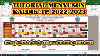 Kalender Pendidikan Tapel 20222023 II Tutorial Membuat Kaldik Excell [upl. by Tamas662]