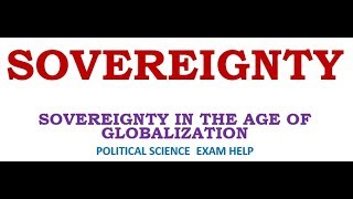 SOVEREIGNTY IN THE AGE OF GLOBALIZATION [upl. by Ellenid]